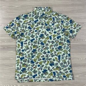 Nike Dri Fit Mens Floral Golf Polo Shirt Green DH0940-394 Men’s Size Medium